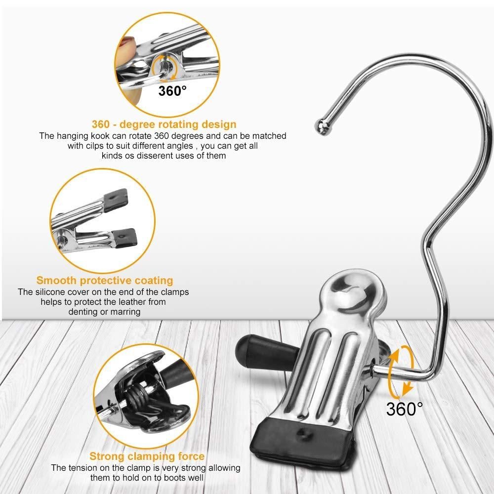 Stainless Steel - Rotating Clip Hangers (Pack of 10)
