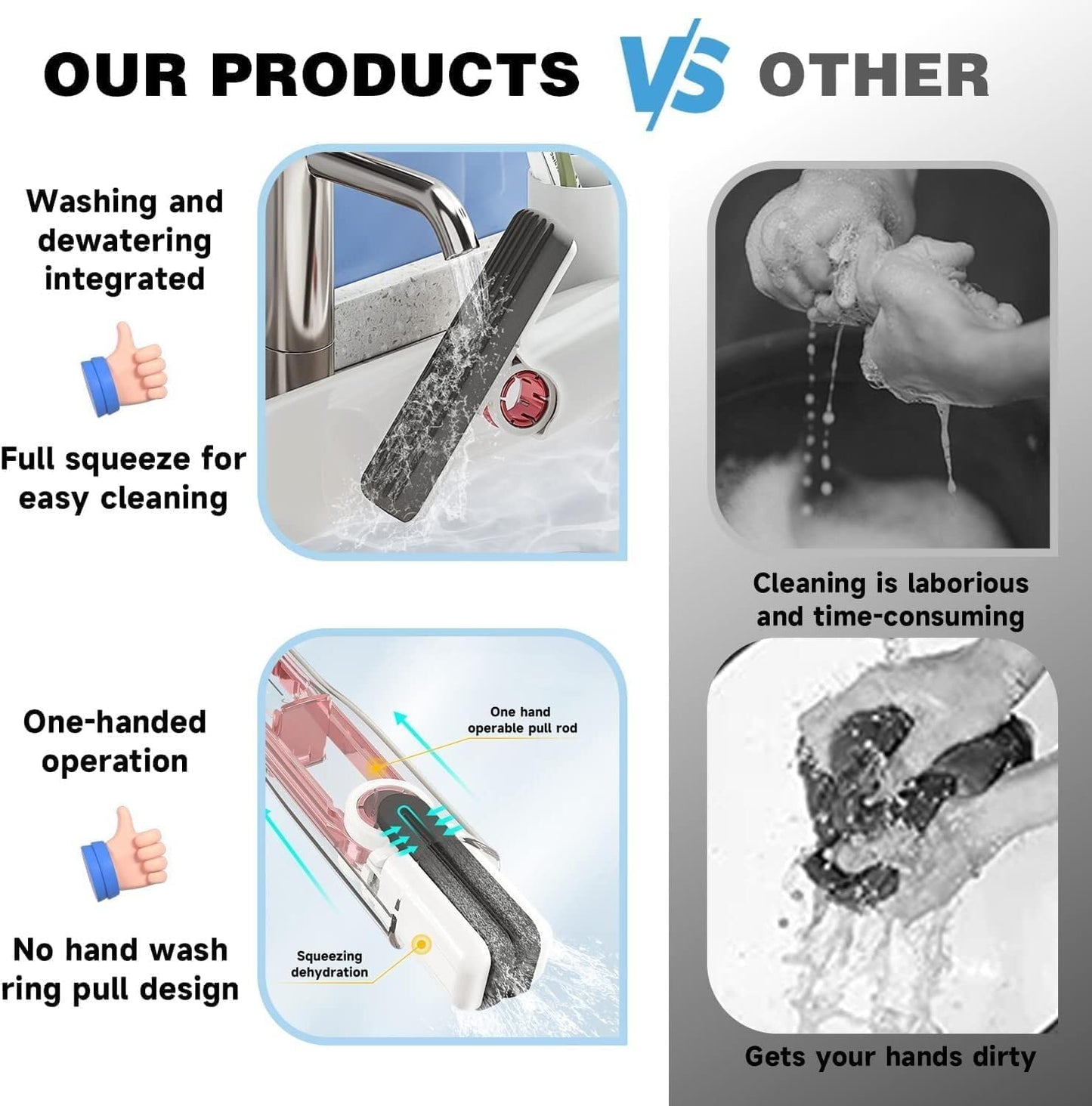 All-in-One Mop | Kitchen, Bathroom & Glass Cleaning