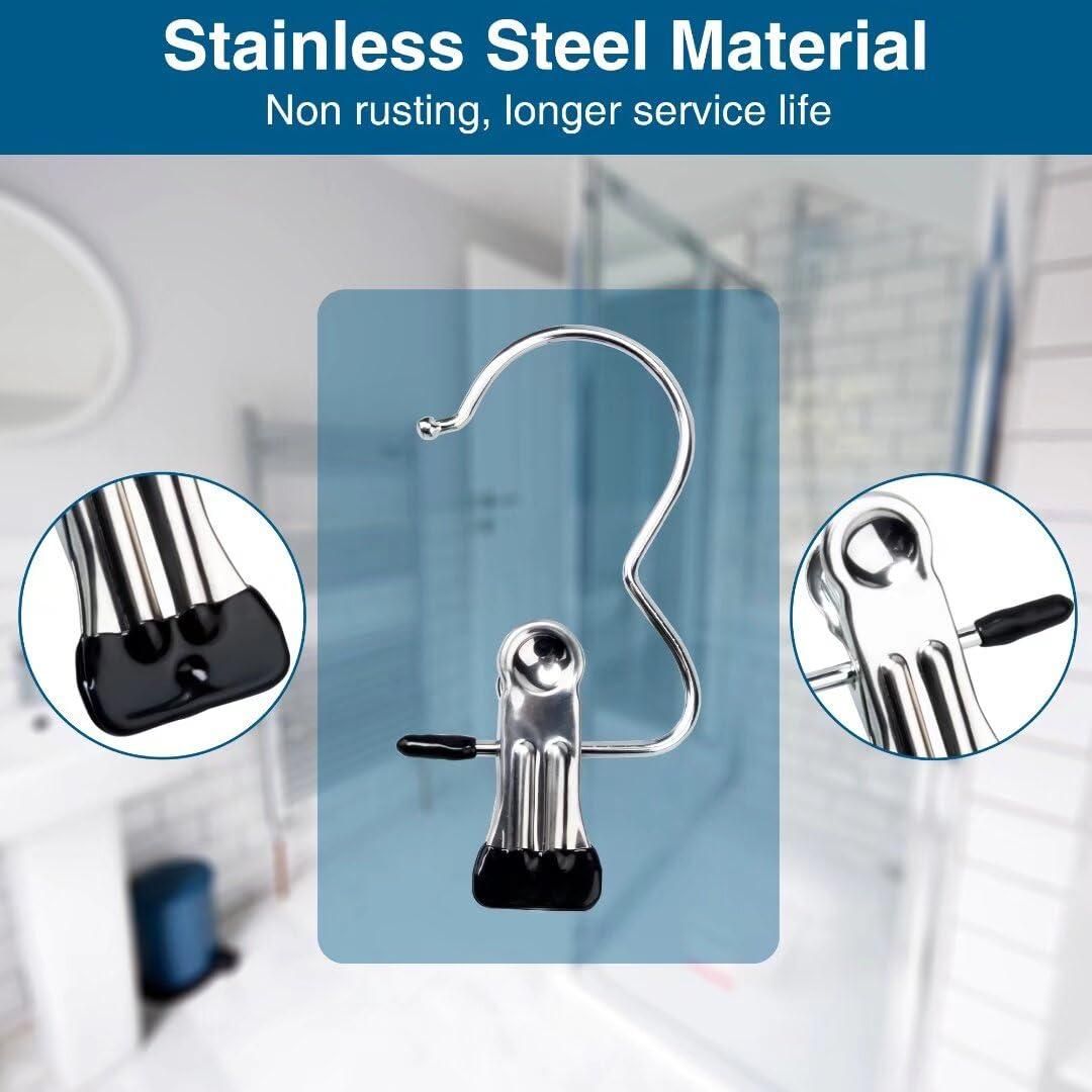 Stainless Steel - Rotating Clip Hangers (Pack of 10)