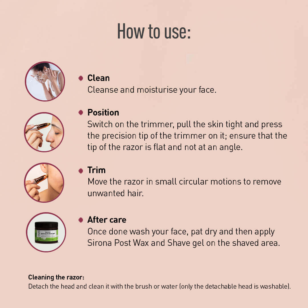 Portable Facial & Eyebrow Hair Remover