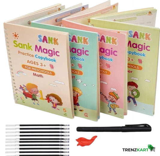 Magic LearnPad – Reusable Handwriting Book for Kids (4 Books)