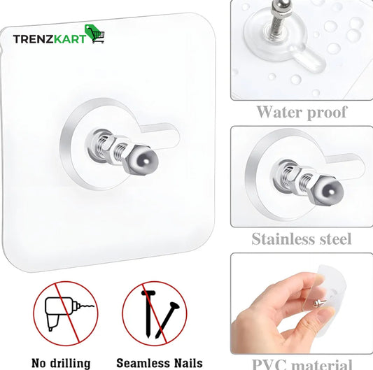Heavy-Duty Self-Adhesive Wall Hooks (Pack of 20)