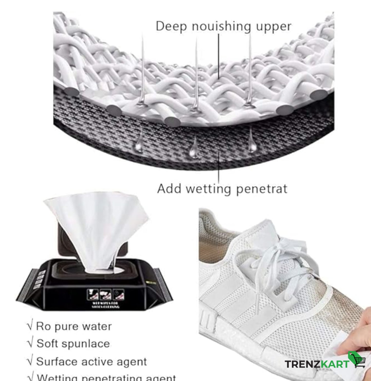 Shoe & Sneaker Cleaning Wipes – Pack of 2 (160 Wipes)