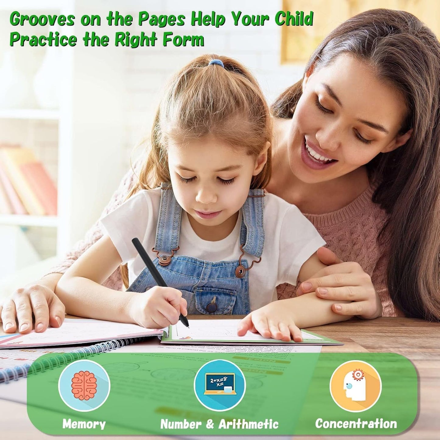 Magic LearnPad – Reusable Handwriting Book for Kids (4 Books)