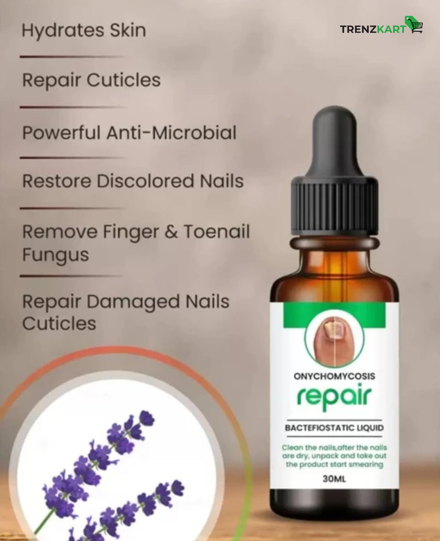 Nail Repair & Growth Serum - Anti-Fungal & Anti-Bacterial (Pack of 2)