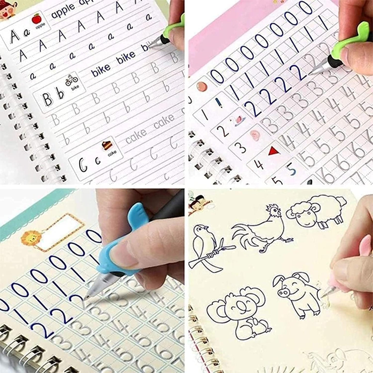 Magic LearnPad – Reusable Handwriting Book for Kids (4 Books)