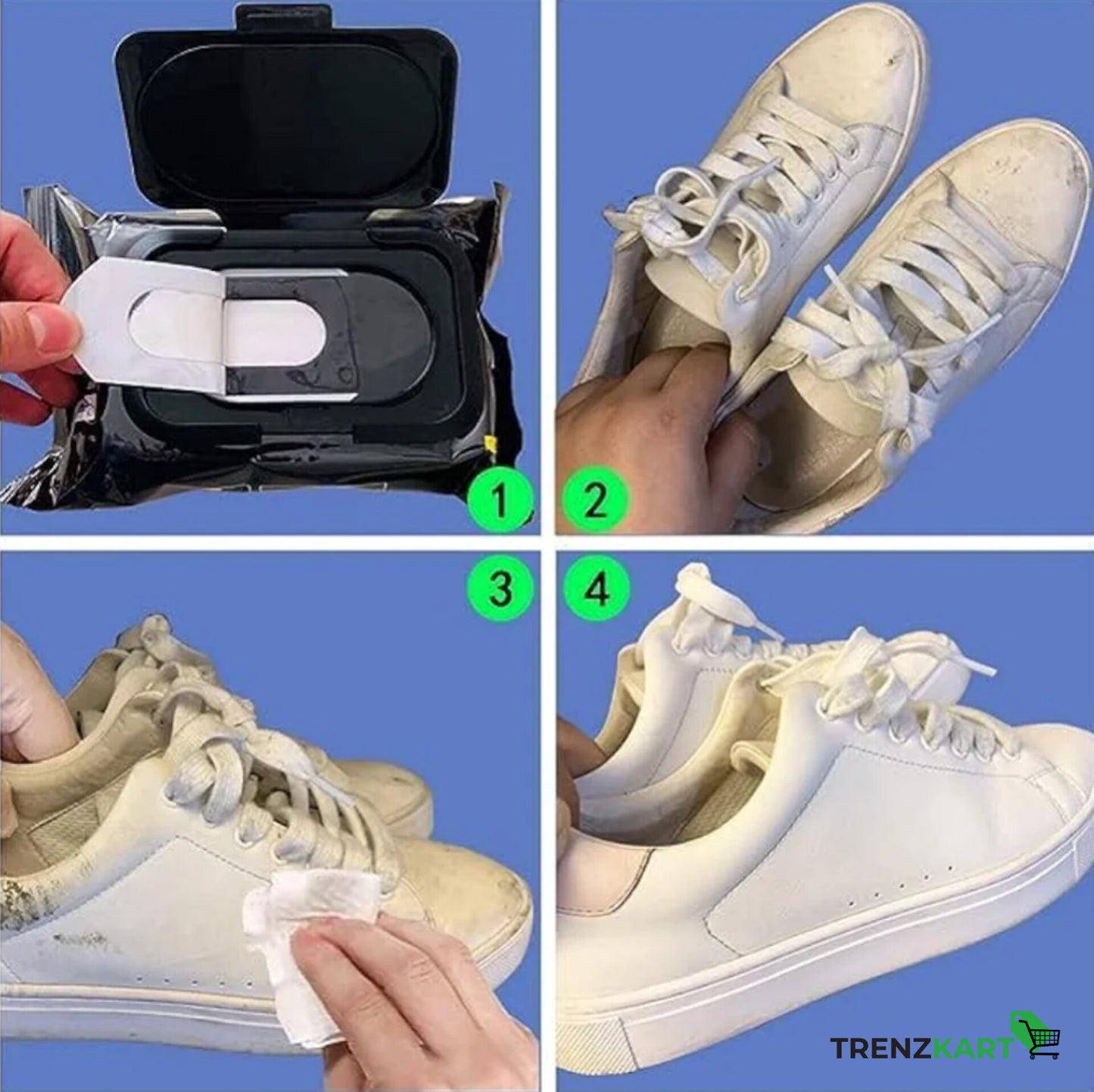 Shoe & Sneaker Cleaning Wipes – Pack of 2 (160 Wipes)