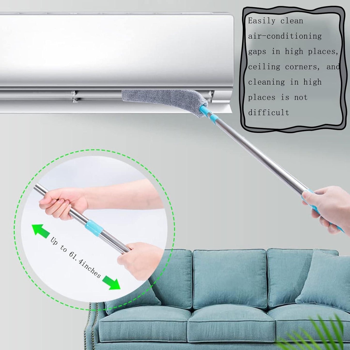 Flexible Telescopic Microfiber Duster – Perfect for Fans, Ceilings & Furniture