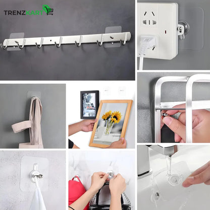 Heavy-Duty Self-Adhesive Wall Hooks (Pack of 20)