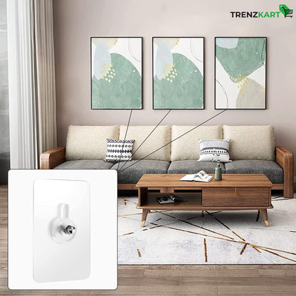 Heavy-Duty Self-Adhesive Wall Hooks (Pack of 20)