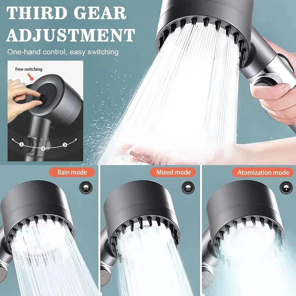 High Pressure 3-Setting Handheld filtration brush Shower head