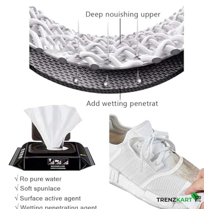 Shoe & Sneaker Cleaning Wipes – Pack of 2 (160 Wipes)