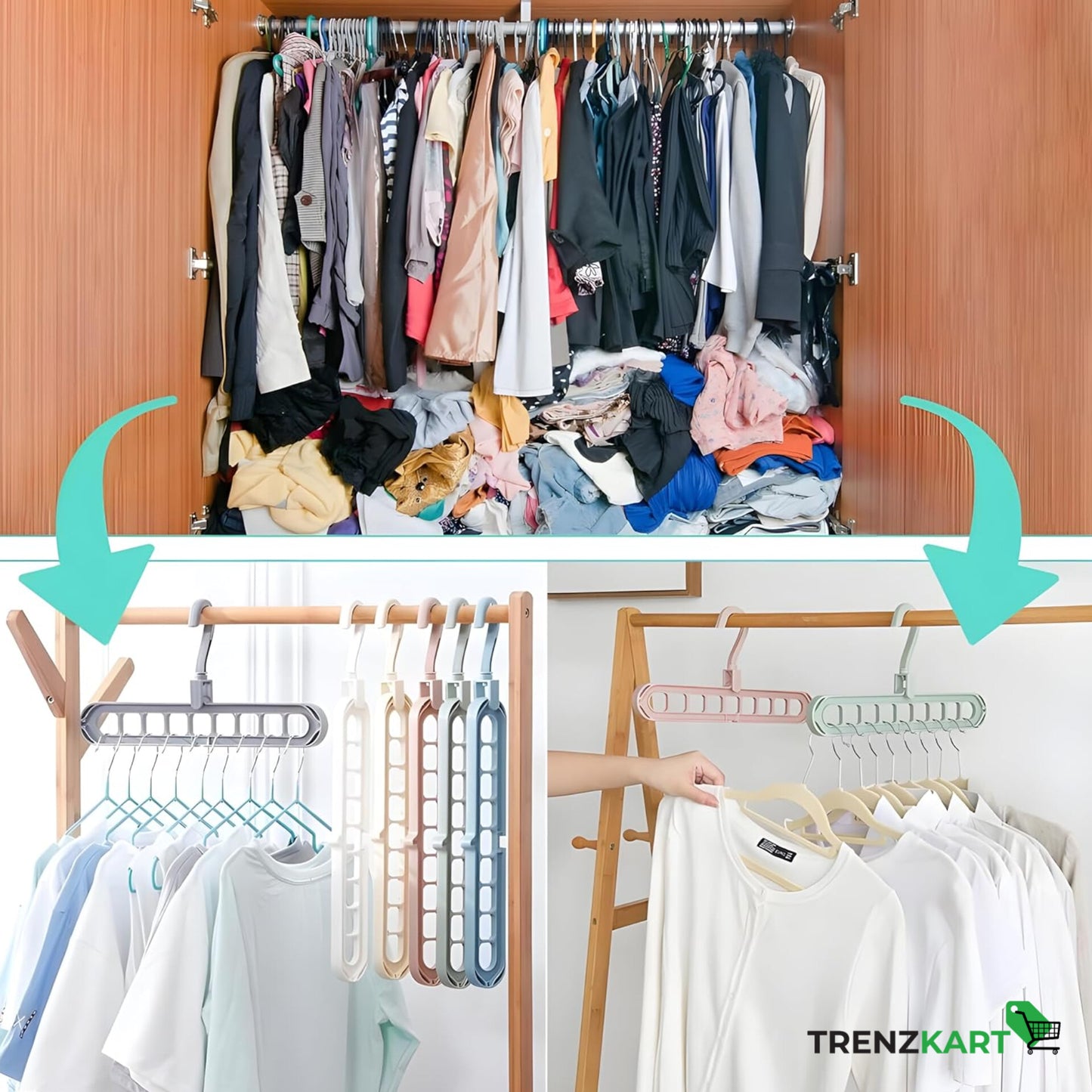 Adjustable Folding Cloth Hanger (Pack Of 8)