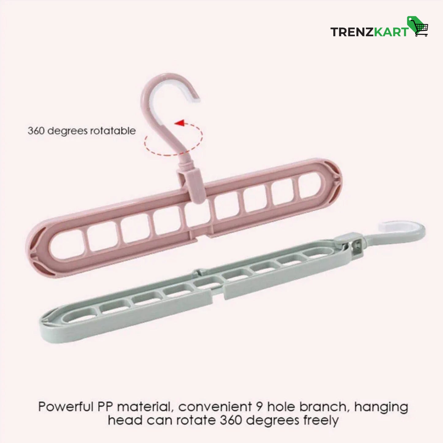Adjustable Folding Cloth Hanger (Pack Of 8)