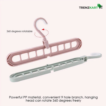 Adjustable Folding Cloth Hanger (Pack Of 8)